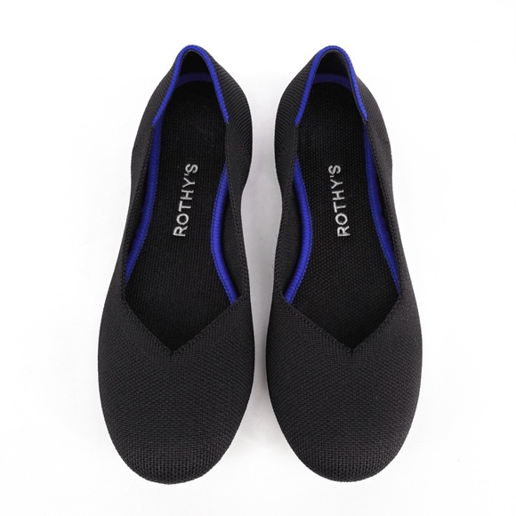 ROTHY'S The Flat Black Solid Knit Ballet Flats 6.5 - Picture 8 of 16